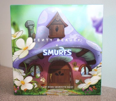 FENTY BEAUTY Fairy Bomb Smurfette Daisy Flower Body Shimmer Puff in Smurf Sugar - Image 1 of 4