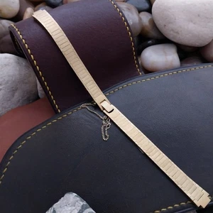 Seiko gelbgoldfarbenes Damen internes Anstecker unbenutzt Vintage Cocktail Uhrenarmband - Bild 1 von 8