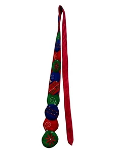 Cravatta da collo vintage vacanze uomo ornamento novità classica retrò Natale rossa - Foto 1 di 4