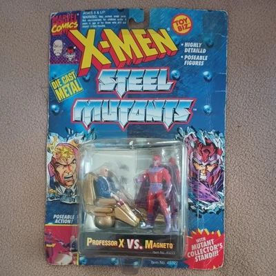 Vintage 1994 Toybiz Diecast X-Men Steel Mutants Professor X vs Magneto MOC NEW - Image 1 of 4