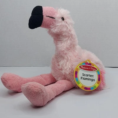 NEW! Melissa & Doug Scarlet Flamingo Pink Bird Plush Stuffed Animal Toy 13” Gift - Image 1 of 4
