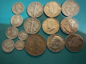 USA 90% Silbermünzen Constitutional Lot ca. 154 Gramm - 6,20 $ Nennwert - Bild 1 von 9