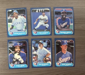 1986 Fleer Baseball Card Team Lot Texas Rangers Toby Harrah 560, McDowell + More - Picture 1 of 2