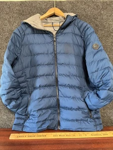 Chaqueta acolchada Michael Kors para hombre sin etiquetas L-28 W 24 verde azulado oscuro bolsillo interior - Imagen 1 de 15
