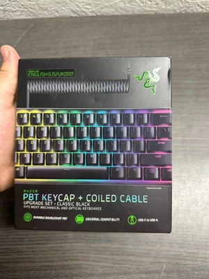 Razer PBT Keycap + Coiled Cable Upgrade Set Classic Black - Image 1 of 2