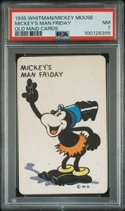 Disney 1935 Whitman Mickey Mouse - Mickey’s Man Friday Old Maid Tarjeta Clasificada PSA - Imagen 1 de 2