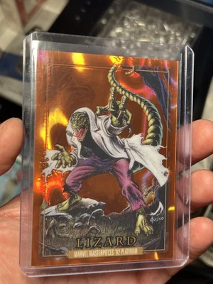 2024 LIZARD MARVEL MASTERPIECES 92 PLATINUM ORANGE LAVA #d 15 /25 super rare 🔥  - Image 1 of 2