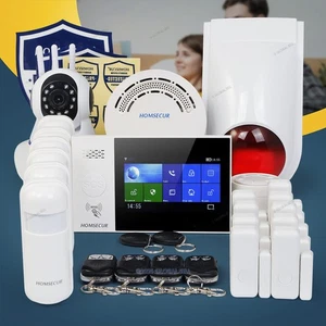 HOMSECUR Wireless WIFI 4G SMS Autodial Burglar Alarm System Touch Screen - Picture 1 of 13