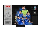 TCL Smart TV 75" 4K UHD QLED Google TV Classe G Serie C80 75C805