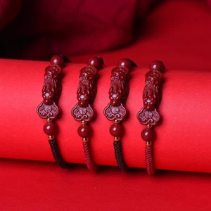 Vermilion sand woven bracelet, Pixiu's zodiac bracelet - Picture 1 of 12