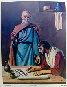 Vintage Jeremiah und Baruch Druck 11" x 14" um 1981 Harold Minton - Bild 1 von 2