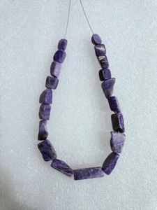 Charoite nugget rough Beads 20-9 mm 8 inches strand for jewelry making - Picture 1 of 5