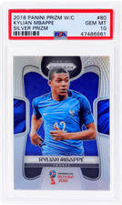 2018 Panini Prizm World Cup #80 Kylian Mbappe Silver Prizm PSA 10