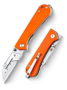 U23 Kumpanter Folding Utility Knife G10 Orange Nuknives - Picture 1 of 12