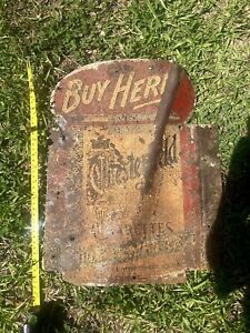 True Antique Rusty Chesterfield Cigarettes Sign Flaky Paint Old Metal