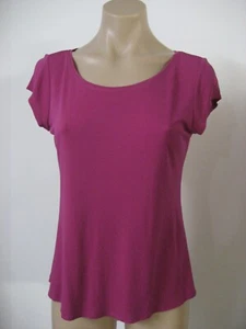 Eileen Fisher Seide Jersey Stretch U-Ausschnitt Flügelärmel Top P Medium PM neu mit Etikett $ 118 - Bild 1 von 6