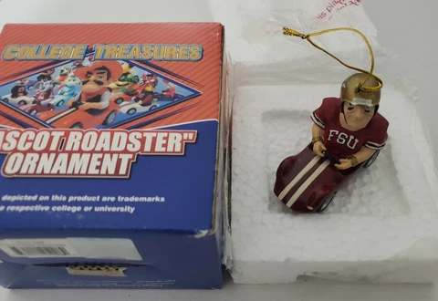 Florida State Seminoles Mascot in car  Ornament  College Treasures RARE Cover