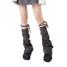 Ballet Style Lace Up Leg Warmers Flared Leg Sleeves Baggy Cuff Ankle Heap Socks
