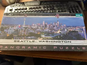 Seattle Washington Panoramic Puzzle 750+ Pieces Over 3 Feet Wide New Sealed - Picture 1 of 3