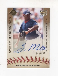 2009 UD SWEET SPOT SWEET BEGINNINGS ROOKIE SHAIRON MARTIS AUTOGRAPH 2/699 - Picture 1 of 1