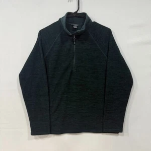 Eddie Bauer Fleece Pullover Women's M Dark Green 1/4 Zip Outdoor Layer - Picture 1 of 5