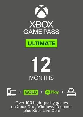 12 Months Xbox Game Pass Ultimate | Console + PC Live Gold + Game Pass (Global) • 80.97£