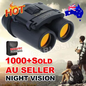 New Day Night Vision Binoculars 30 x 60 Outdoor Travel Folding Telescope - Picture 1 of 11