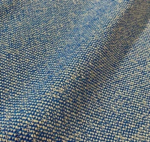 DESIGNERS GUILD COBALT "NAVARRE" TWO TONE JACQUARD INDOOR OUTDOOR FABRIC - Picture 1 of 3