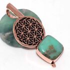 Copper Plated-Chrysoprase Ethnic Pendant Jewelry 2.1" JW