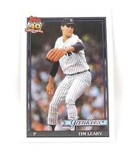 1991 Topps Baseball Card #161 - Tim Leary - New York Yankees - Pitcher - Picture 1 of 2