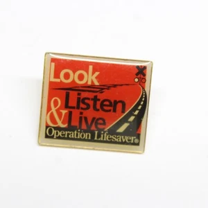 Look Listen Live Operation Lifesaver Pin Lapel Enamel Collectible - Picture 1 of 3