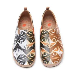 Men Size 6.5-12 UIN Slip On Shoes Canvas Comfortable Loafer "Jungle Imagination" - Picture 1 of 10