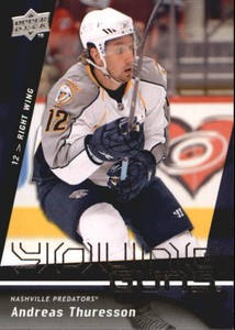 2009-10 Upper Deck Predators Hockey Card #477 Andreas Thuresson YG Rookie