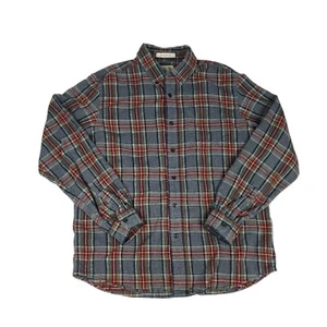 LL Bean 'Traditional Fit' Men's Sz Medium Button Down Plaid Flannel Cotton Shirt - Picture 1 of 14