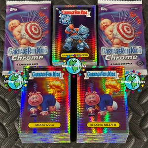 GARBAGE PAIL KIDS 2025 CHROME 7 COMPLETE 100-CARD PRISM REFRACTOR SET+2 WRAPPERS - Picture 1 of 1