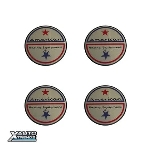 4 x American Racing Center Cap Sticker Decals for Hex Caps fits 200S T70R T71R - Picture 1 of 3