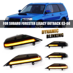 Luz de señal de giro LED dinámica de 2 piezas para Subaru Forester Legacy Outback 2003-2008 - Imagen 1 de 6