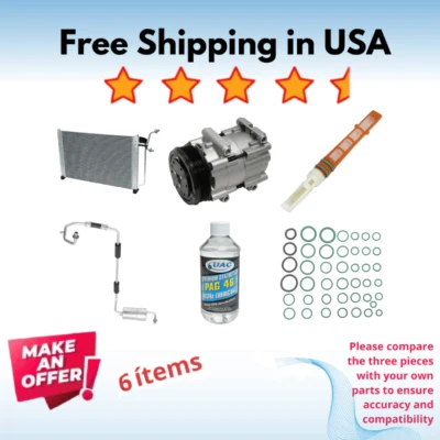 Compresor, condensador y secadores aire acondicionado apto para Ford Taurus 1992-1993 Foto 1 de 4