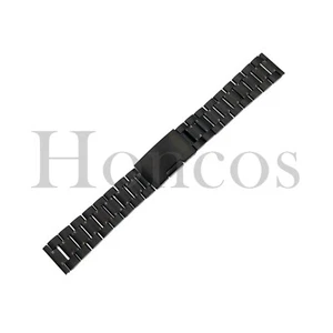 18-26mm Stainless Steel Solid Metal Black Bracelet Replacement Watch Strap Band - Picture 1 of 4