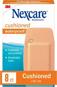 Waterproof Cushioned Bandages, Knee & Elbow, 2 X 4 In, 8 Count - Picture 1 of 12