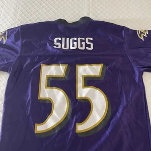 Baltimore Ravens Terrell Suggs #55 Vintage Reebok NFL Jersey Size Youth Medium - Picture 1 of 12