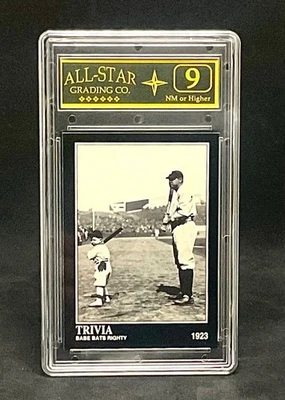 1992 Megacards Babe Ruth Collection #104 Baseball Card(Graded ASG 9) - Image 1 of 2