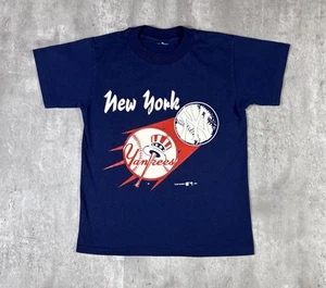 Vintage New York Yankees T Shirt Youth Size Medium 90s MLB Baseball - Picture 1 of 5