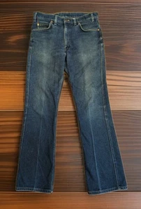 Vintage Levi’s 517 USA Made Black Tab Boot Cut Blue Jeans Men's 34x32 Fade Lines - Picture 1 of 20