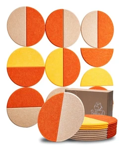 Felt Wall Tiles, 18 Pack Semi-Circle Geometric Modular Bulletin Boards, Soft ... - Picture 1 of 7