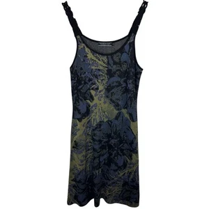 Peruvian Connection Midi Dress Floral Low Cut 100% Pima Cotton Med Artsy Boho - Bild 1 von 12