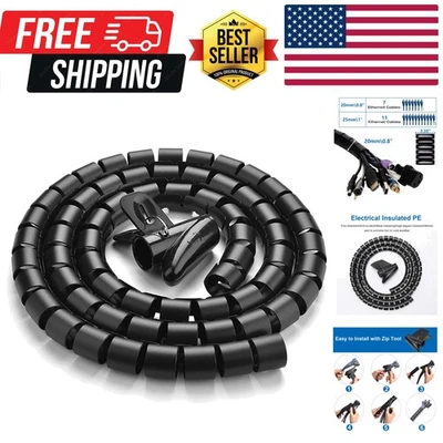 Paquete de cables de 10 pies de diámetro de 0,8" con clip de cremallera cable de cremallera... Foto 1 de 4