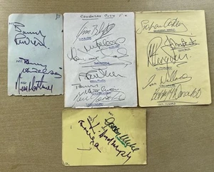 24 HAND SIGNED AUTOGRAPHS - COVENTRY CITY + Others - Signed Card 1970’s - Picture 1 of 2