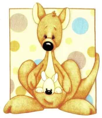 Canguro jungla transferencia de calor plancha no bordada 2,5 pulgadas 1 pieza Foto 1 de 2