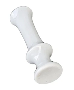 Miniature smooth white plain china decorative bud vase 4 1/8 in h, 1 1/16 in d - Picture 1 of 4